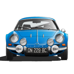 デジタルイラスト のおすすめ作品・人気作家 車イラストクラッシックカー Alpine A110 front インテリア絵画 アート