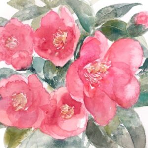 水彩画 のおすすめ作品・人気作家 椿 椿 インテリア絵画 アート