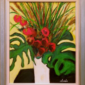 油絵 のおすすめ作品・人気作家 花 ほおづき ホオヅキ 草 静物画 ほおづき インテリア絵画 アート