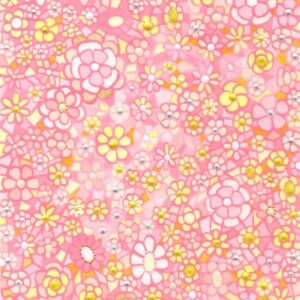 絵画 のおすすめ作品・人気作家 アクリルガッシュ ピンク アクリル画 花柄 はなやかに インテリア絵画 アート