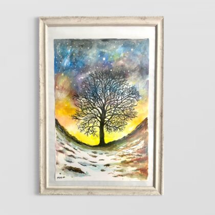 手描きイラスト のおすすめ作品・人気作家 木 自然 冬 空 雪 ここにいる インテリア絵画 アート