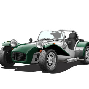 デジタルイラスト のおすすめ作品・人気作家 イラスト クラッシックカー 車 CATERHAM SUPER SEVEN インテリア絵画 アート