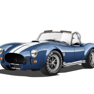 デジタルイラスト のおすすめ作品・人気作家 イラスト クラッシックカー 車 Shelby Cobra インテリア絵画 アート