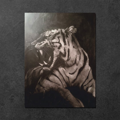 デッサン 素描 のおすすめ作品・人気作家 虎動物鉛筆画素描 「He’s a white tiger, right? No, he’s a regular Bengal tiger.」 インテリア絵画 アート