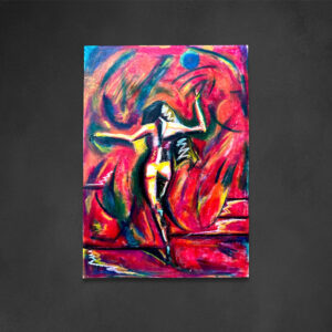 Uncategorized 画家　オイルパステル　抽象　愚将　女性 Nymph from joseph tomanek インテリア絵画 アート