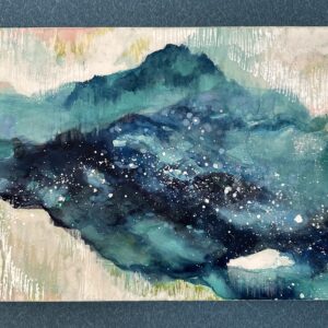 日本画 のおすすめ作品・人気作家 白 緑 川 日本画 青 水鏡 #2 インテリア絵画 アート