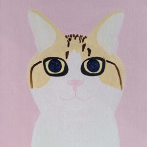 油絵 のおすすめ作品・人気作家 ピンク 猫 インテリア シンプル マドレーヌ インテリア絵画 アート