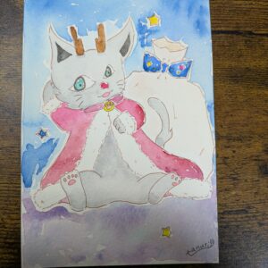 手描きイラスト のおすすめ作品・人気作家 イラスト 水彩画 猫 アナログイラスト クリスマス 手描きイラスト 透明水彩 ミルクサンタさん インテリア絵画 アート