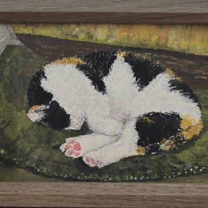 手描きイラスト のおすすめ作品・人気作家 猫イラスト 眠っている猫 インテリア絵画 アート