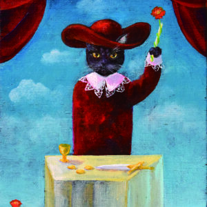 油絵 のおすすめ作品・人気作家 猫タロットカード ニャロットカード・魔術師 インテリア絵画 アート