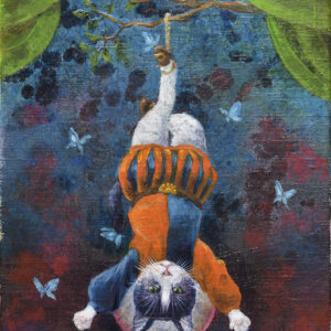 油絵 のおすすめ作品・人気作家 猫タロットカード ニャロットカード・吊された男 インテリア絵画 アート