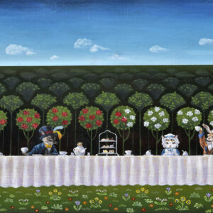 油絵 のおすすめ作品・人気作家 猫不思議の国のアリス ニャリスのお茶会 インテリア絵画 アート