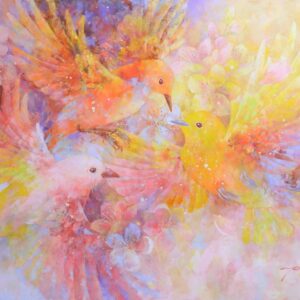 油絵 のおすすめ作品・人気作家 ピンク 動物 抽象画 油絵 花 鳥 かわいい オレンジ カラフル パステルカラー 桜 生き物 癒し 空想 茶色 花語り インテリア絵画 アート