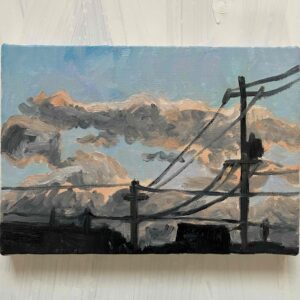 絵画 のおすすめ作品・人気作家 油彩 風景画 16×23㎝「近所の風景　その1」油彩・原画・サムホールサイズ インテリア絵画 アート