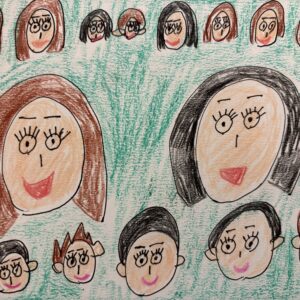 その他 イラスト みんな仲間 インテリア絵画 アート