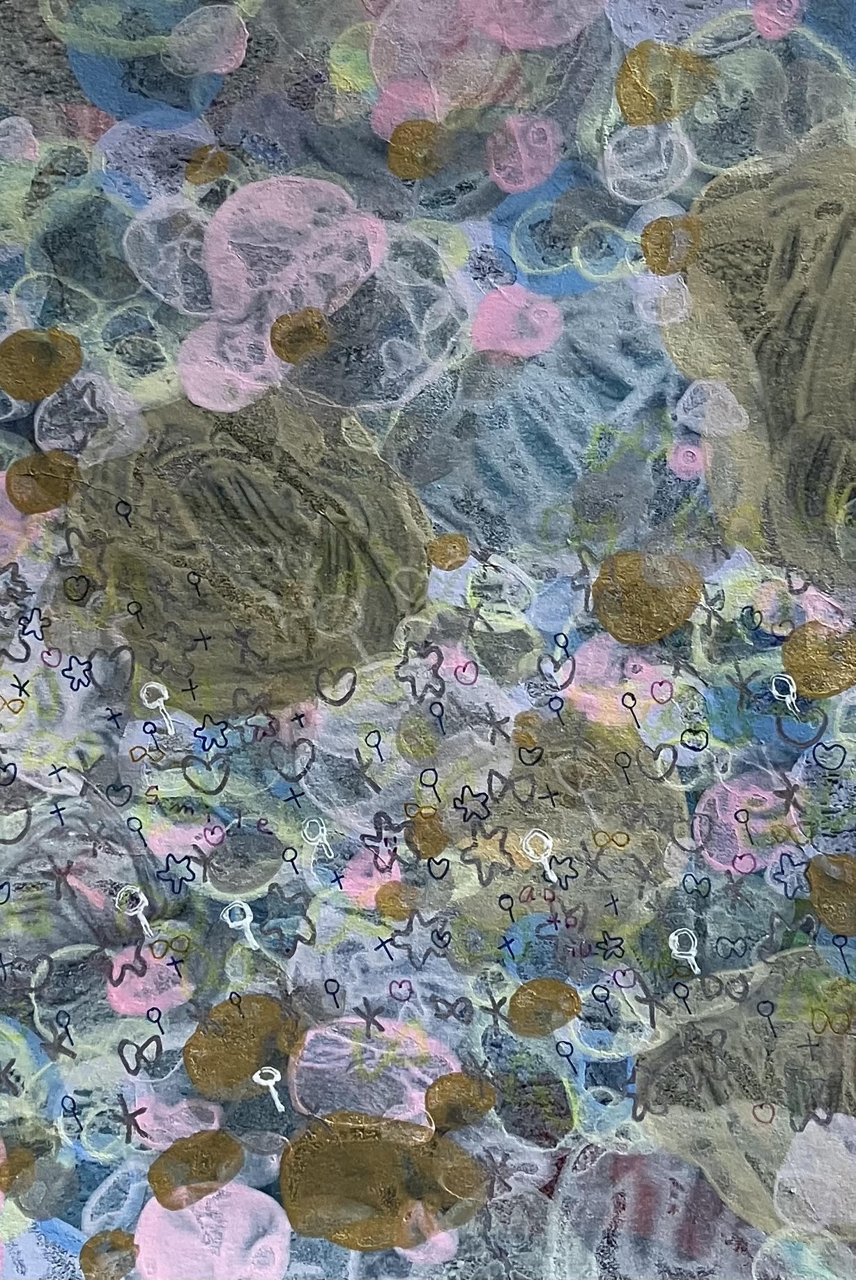 アクリル画 のおすすめ作品・人気作家 ピンク 光 抽象 白 hope Milky Smile インテリア グレー ゴールド シルバー 優しい 夢 平和 幸せ 水色 癒し 青 【 silent music is lovely eve 】 インテリア絵画 アート