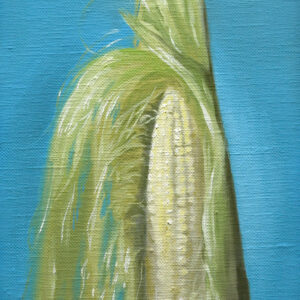 油絵 のおすすめ作品・人気作家 写実 水色 野菜 静物画 ヤングコーン インテリア絵画 アート