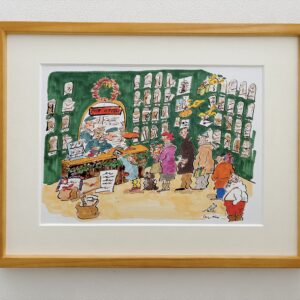 ペン画 ドローイングのおすすめ作品・人気作家 インク クリスマス サンタさん 手紙 これ、サンタさんに！ インテリア絵画 アート