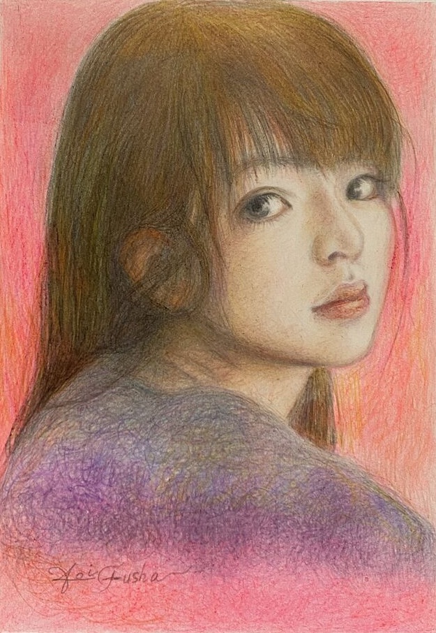 手描きイラスト のおすすめ作品・人気作家 ピンク 女性  可愛い 女の子 少女 美人画 美少女 ゆめみる瞳 インテリア絵画 アート