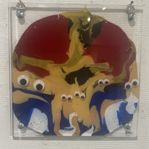 絵画 のおすすめ作品・人気作家 アクリル 人物 かわいい けったい デカルコマニー 現代アート 神輿 祭 みこし インテリア絵画 アート