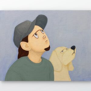 絵画 のおすすめ作品・人気作家 アクリル 人物 緑 blue インテリア キャラクター ポップアート 現代アート 緑 青 Untitled インテリア絵画 アート