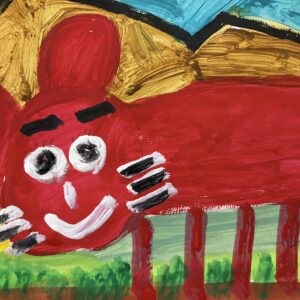 その他 イラスト レッドバラ インテリア絵画 アート