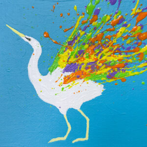 アクリル画 のおすすめ作品・人気作家 鳥 カラフル ポップアート シラサギ インテリア絵画 アート