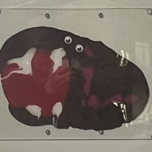 絵画 のおすすめ作品・人気作家 アクリル 動物 かわいい けったい カバ デカルコマニー 現代アート カバ インテリア絵画 アート