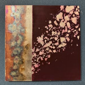 日本画 のおすすめ作品・人気作家 ピンク 抽象画 日本画 紫 銀箔 銀色 昇華 #7 インテリア絵画 アート