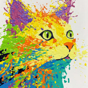 アクリル画 のおすすめ作品・人気作家 動物猫カラフルポップアート 二ャ！ インテリア絵画 アート