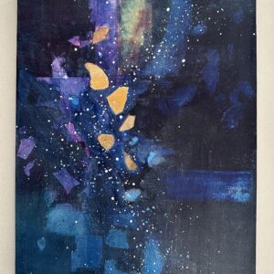 日本画 のおすすめ作品・人気作家 抽象画 ゴールド 紫 青 蒼の静寂 インテリア絵画 アート