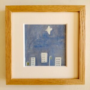 水彩画 のおすすめ作品・人気作家 原画 水彩 水彩絵の具 風景 風景画 「眠る町」 インテリア絵画 アート