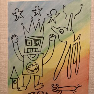 手描きイラスト のおすすめ作品・人気作家  王様とユニコーン インテリア絵画 アート