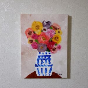 油絵 のおすすめ作品・人気作家 油絵 花 花瓶 花瓶の花 静かな午後 インテリア絵画 アート