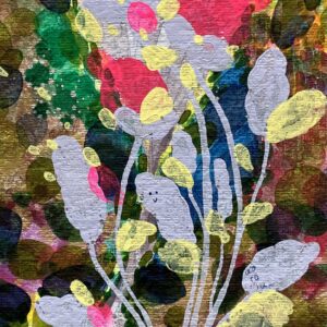 アクリル画 のおすすめ作品・人気作家 ピンク 光 抽象 花 インテリア カラフル 幸せ 彩り 癒し 【 fleurs chaudes 】 インテリア絵画 アート