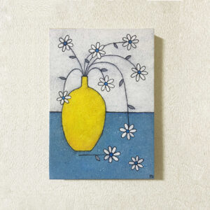 絵画 のおすすめ作品・人気作家 花デイジー黄色青 YellowVase インテリア絵画 アート