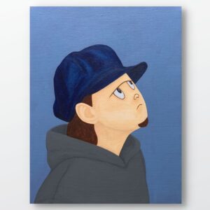 絵画 のおすすめ作品・人気作家 人物 blue アクリル画 インテリア キャラクター グレー ファインアート ポップアート 現代アート 青 Untitled インテリア絵画 アート