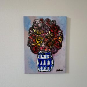 油絵 のおすすめ作品・人気作家 油絵 花 花瓶 sikkoku （blue sky blue） インテリア絵画 アート