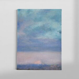 アクリル画 のおすすめ作品・人気作家 抽象画風景画富士山新年空スタイリッシュピンクグレーブルー 静かな始まり 〜Already in the Light インテリア絵画 アート