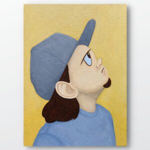 絵画 のおすすめ作品・人気作家 人物 黄色 アクリル画 イエロー インテリア キャラクター グレー ポップアート 現代アート Untitled インテリア絵画 アート