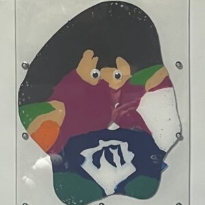 絵画 のおすすめ作品・人気作家 アクリル 人物 女性 おばさん かわいい けったい デカルコマニー 八百屋 現代アート 野菜 やおやのおばはん インテリア絵画 アート