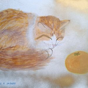 絵画 のおすすめ作品・人気作家 猫 インテリア orange and cat インテリア絵画 アート