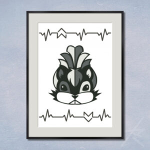 デジタルイラスト のおすすめ作品・人気作家 モノクロ 動物 デジタルアート 切り絵 幾何学 生命 貼り絵 彩命 -SHIN- 5 インテリア絵画 アート