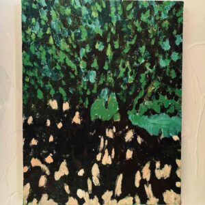 絵画 のおすすめ作品・人気作家 油彩　公園　風景 油彩画　原画「公園の木」アート　絵画 32×41㎝ F6　キャンバス インテリア絵画 アート