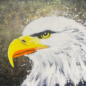 アクリル画 のおすすめ作品・人気作家 動物 鳥 ポップアート メタリック 猛禽類 白頭鷲 インテリア絵画 アート