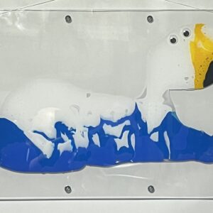 絵画 のおすすめ作品・人気作家 アクリル 動物 鳥 かわいい けったい デカルコマニー 現代アート 白鳥 はくちょう インテリア絵画 アート