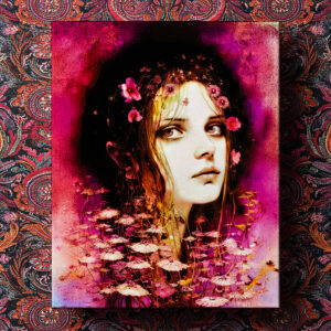 絵画 のおすすめ作品・人気作家 女性 アート ファンタジー ポートレート 神秘的 絵画 肖像画 Mystique in Bloom #365: 夢見の花苑の妖精 インテリア絵画 アート