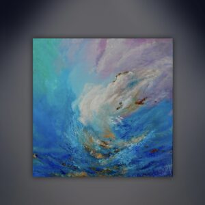 アクリル画 のおすすめ作品・人気作家  「Dreaming in Blue and Gold」 インテリア絵画 アート