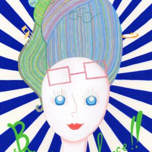 絵画 のおすすめ作品・人気作家 アクリルガッシュ アクリル画 ブルー 青 その次の晴々 インテリア絵画 アート