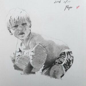 絵画 のおすすめ作品・人気作家 鉛筆 人物 外国 イラスト Moment インテリア絵画 アート